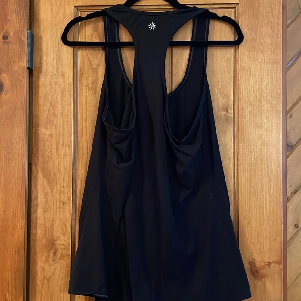 Athleta T-neck Rackerback Scoop Neck Long Workout Tank - Picture 5 of 6